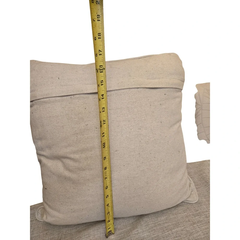 Gone Fishin Throw Pillow Screen Print Recycled Cotton Canvas